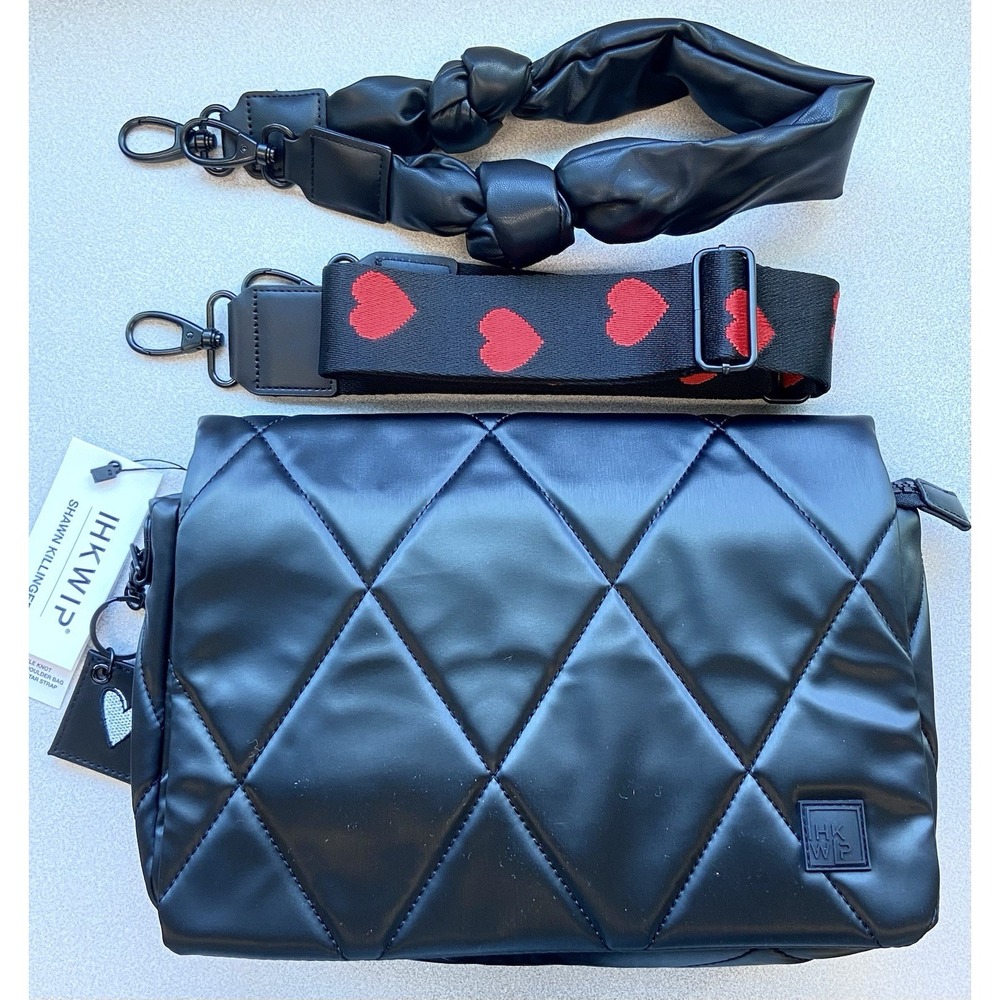IHKWIP Shawn Killinger Double Knot Convertible Shoulder Bag Black Red Heart